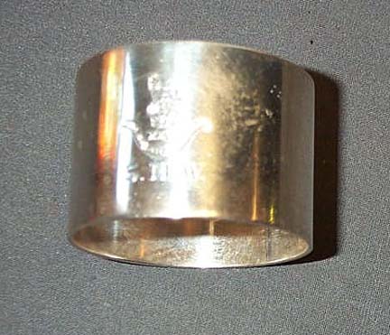 Sterling Silver Napkin Ring With Scottish Borders