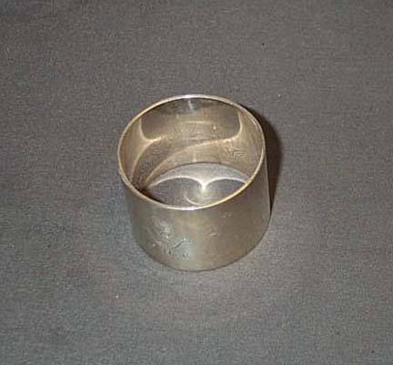 Sterling Silver Napkin Ring With Scottish Borders