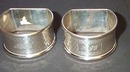 Husband And Wife Sterling Silver Napkin Rings, Please visit our website, www.castlehouseantiques.com