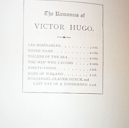 Victor Hugo - Fourteen Volume Complete Set Of The Romances Of Victor Hugo