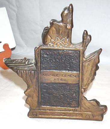 Pair Of Bronze Finish Book Ends