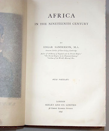 Edgar Sanderson - Africa in the Nineteenth Century , 1898