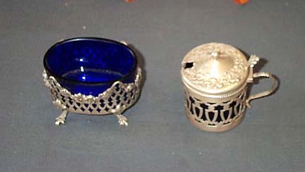 Set Of Victorian Sterling Mustard Pot And SaltCellar
