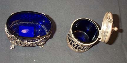 Set Of Victorian Sterling Mustard Pot And SaltCellar