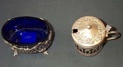 Set Of Victorian Sterling Mustard Pot And SaltCellar