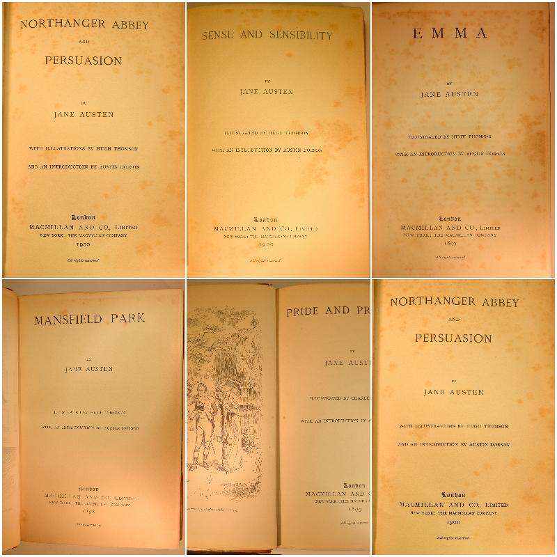 Jane Austen Complete Set, Leather 6 Vol. In 5