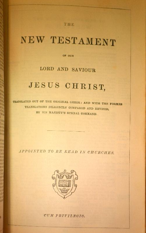 KJV HOLY BIBLE, c.1895, BLACK LEATHER, GILDED