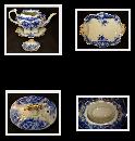 FINE ENGLISH PORCELAIN FLOW BLUE TEA POT, c1912, FINE CHINA, FLORAL