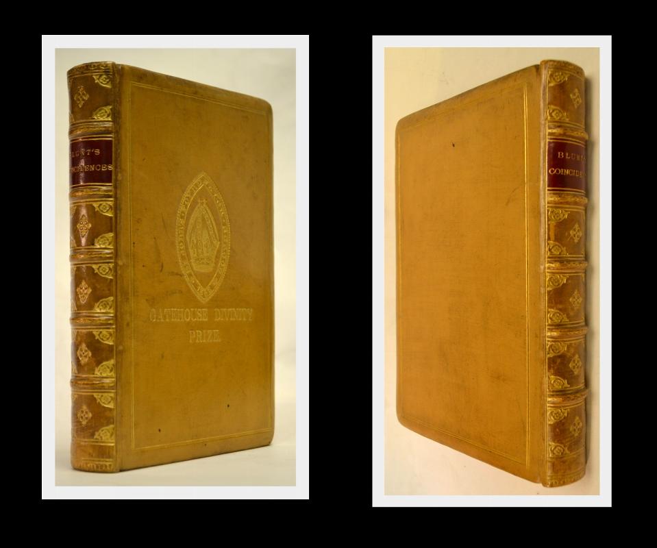 Blunt's Undesigned Coincidences of Old & New Testament, Leather, 1888, Prize Book