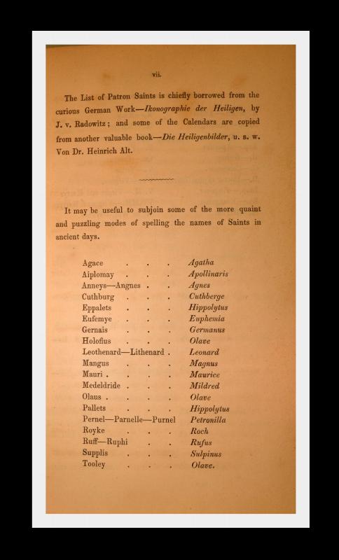 EMBLEMS OF SAINTS 1850 LEATHER NEAR FINE MARBLED PAPER