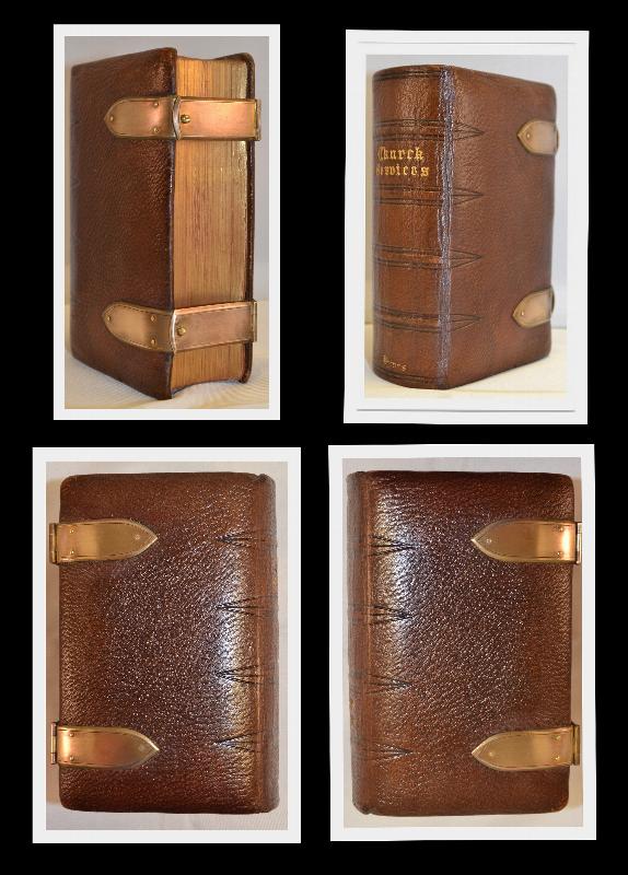 1871,CHURCH SERVICES, COMMON PRAYER, NEW TESTAMENT, LEATHER, FINE!