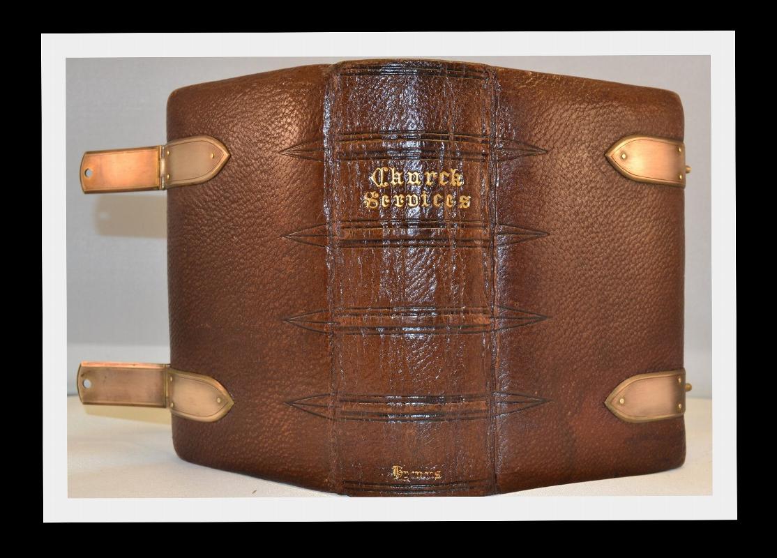1871,CHURCH SERVICES, COMMON PRAYER, NEW TESTAMENT, LEATHER, FINE!