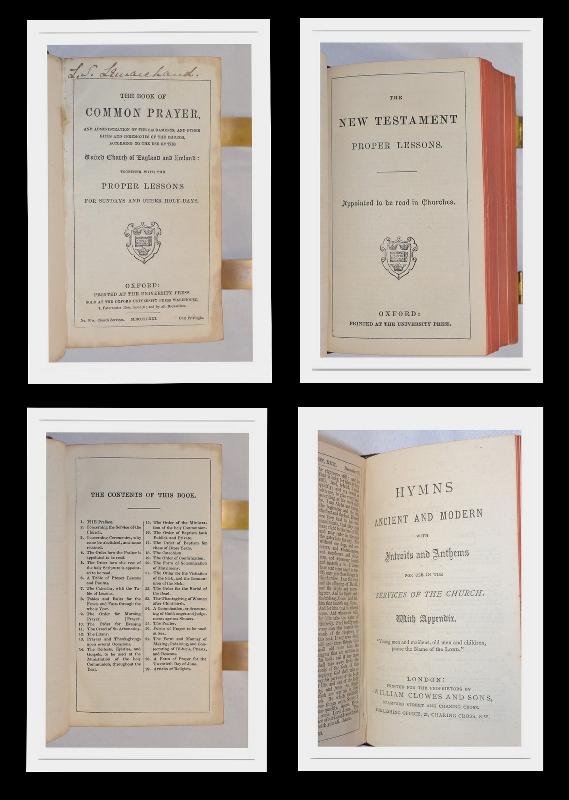 1871,CHURCH SERVICES, COMMON PRAYER, NEW TESTAMENT, LEATHER, FINE!