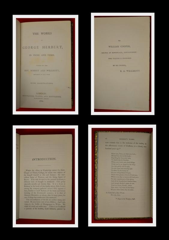 1862 ANGELS Split Double Fore Edge Paintings Herberts Works Gilded