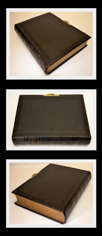 Large KJV Holy Bible With Clasp, Colored Maps, Fine Leather Binding