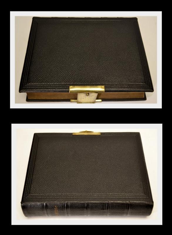 Large KJV Holy Bible With Clasp, Colored Maps, Fine Leather Binding