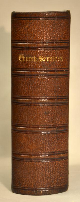 1860 Miniature Church Services, Prayer, New Testament, Leather, Brass Clasp & Banding