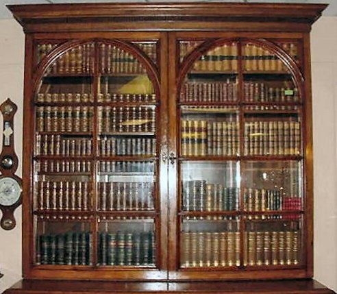 Monumental Victorian English Walnut Bookcase