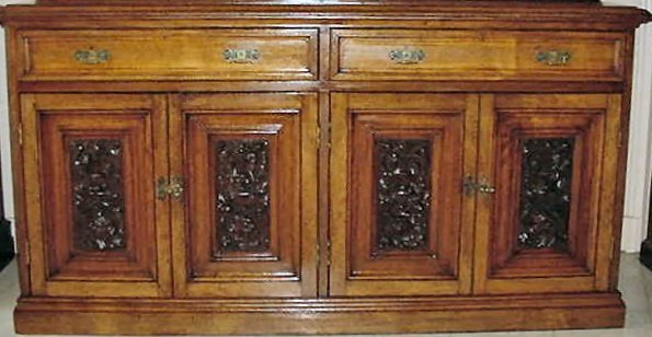 Monumental Victorian English Walnut Bookcase