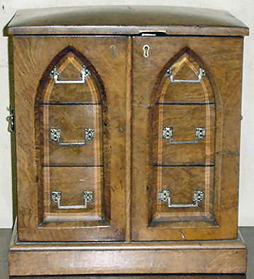 Antique English Pollard Oak Cigar Box, 1870