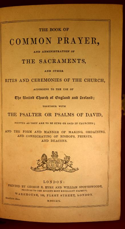 Church Services/Book of Common Prayer, 1856 New Testament, Leather, Clasp