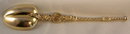 Set of 6 Ornate Gold Gilded Silver Spoons Original Box