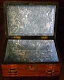 Victorian English Rosewood Dresser Box With Tunbridge Ware Inlays