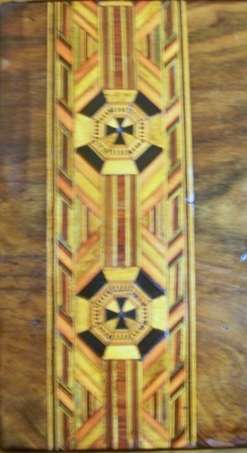 English 19th Century Tunbridge Ware Inlays of Crusaders Cross, 1870