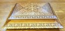 Antique English Jewel Box With Micro Mosaic Inlays, Silk Tufted Lining, 1880