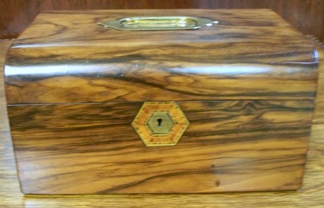 Victorian Rosewood Jewelry Box With Lift Out Fitted Tray, 1870