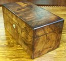 Georgian English Tea Caddy in Curly Rosewood, 1820