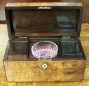 Georgian English Tea Caddy in Curly Rosewood, 1820