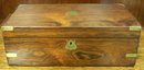 Georgian English Rosewood Writing Box, Leather Writing Slope, & Inkwell, 1830