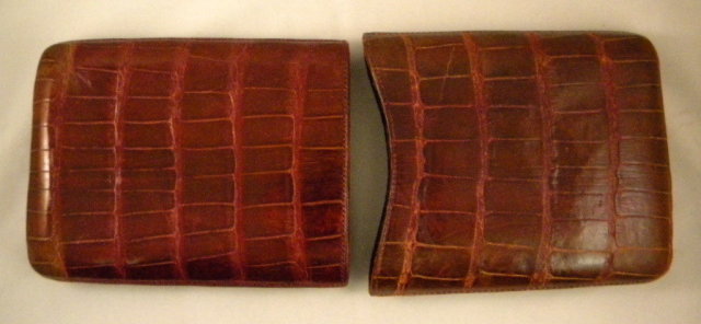 English Edwardian Cigar Case In Crocodile Leather, c1920
