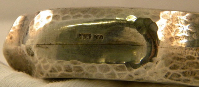 Hand Chased Silver Gilded Flask, circa 1930
