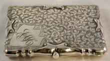 English Art Nouveau Sterling Silver Calling Card Case