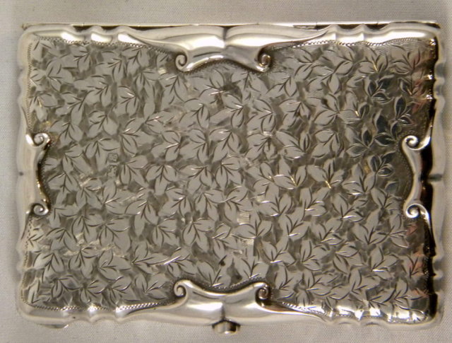 English Art Nouveau Sterling Silver Calling Card Case
