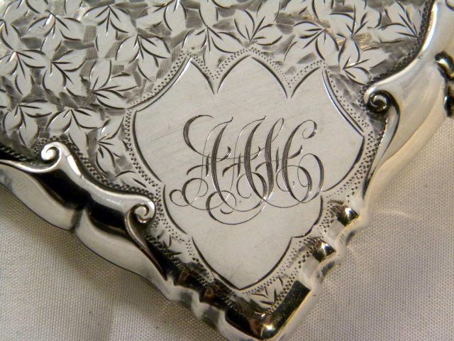 English Art Nouveau Sterling Silver Calling Card Case
