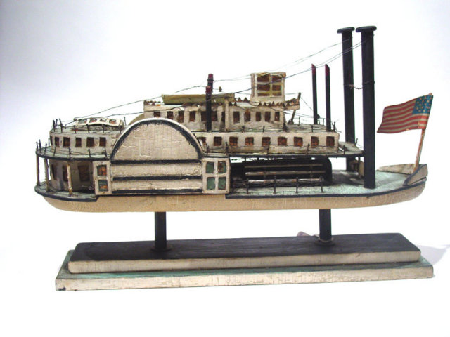 Folk Art Model of Paddlewheeler