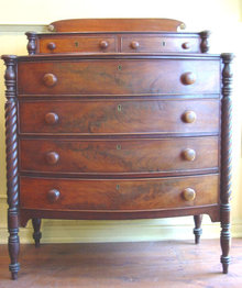 Sheraton Mahogony Bowfront Chest of Drawers