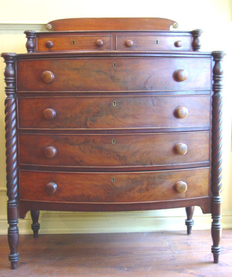 Sheraton Mahogony Bowfront Chest of Drawers