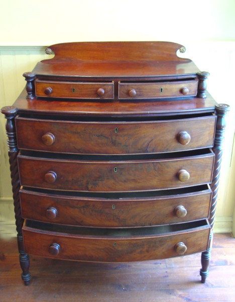 Sheraton Mahogony Bowfront Chest of Drawers