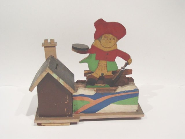 Wooden Mechanical Bank
