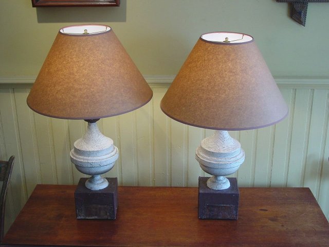 Architectural Finial Lamps (Pair)