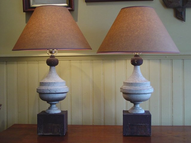 Architectural Finial Lamps (Pair)