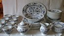 J and G Meakin Blue Nordic Onion Pattern 45 Pieces