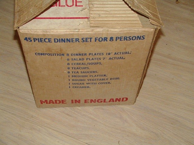 J and G Meakin Blue Nordic Onion Pattern 45 Pieces
