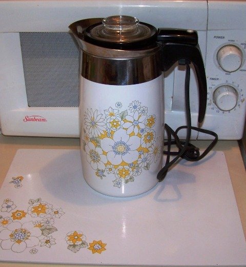 Corningware Electric Percolator Spring Bouquet
