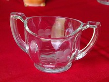 Heisey or Fostoria Etched Sugar Bowl