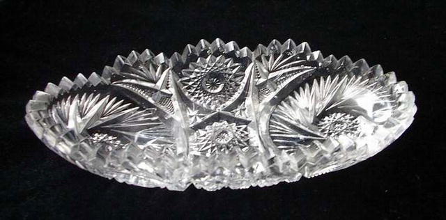 Cut Glass Pickle Dish